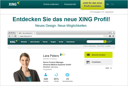 Schritt für Schritt zum neuen Xing-Profil