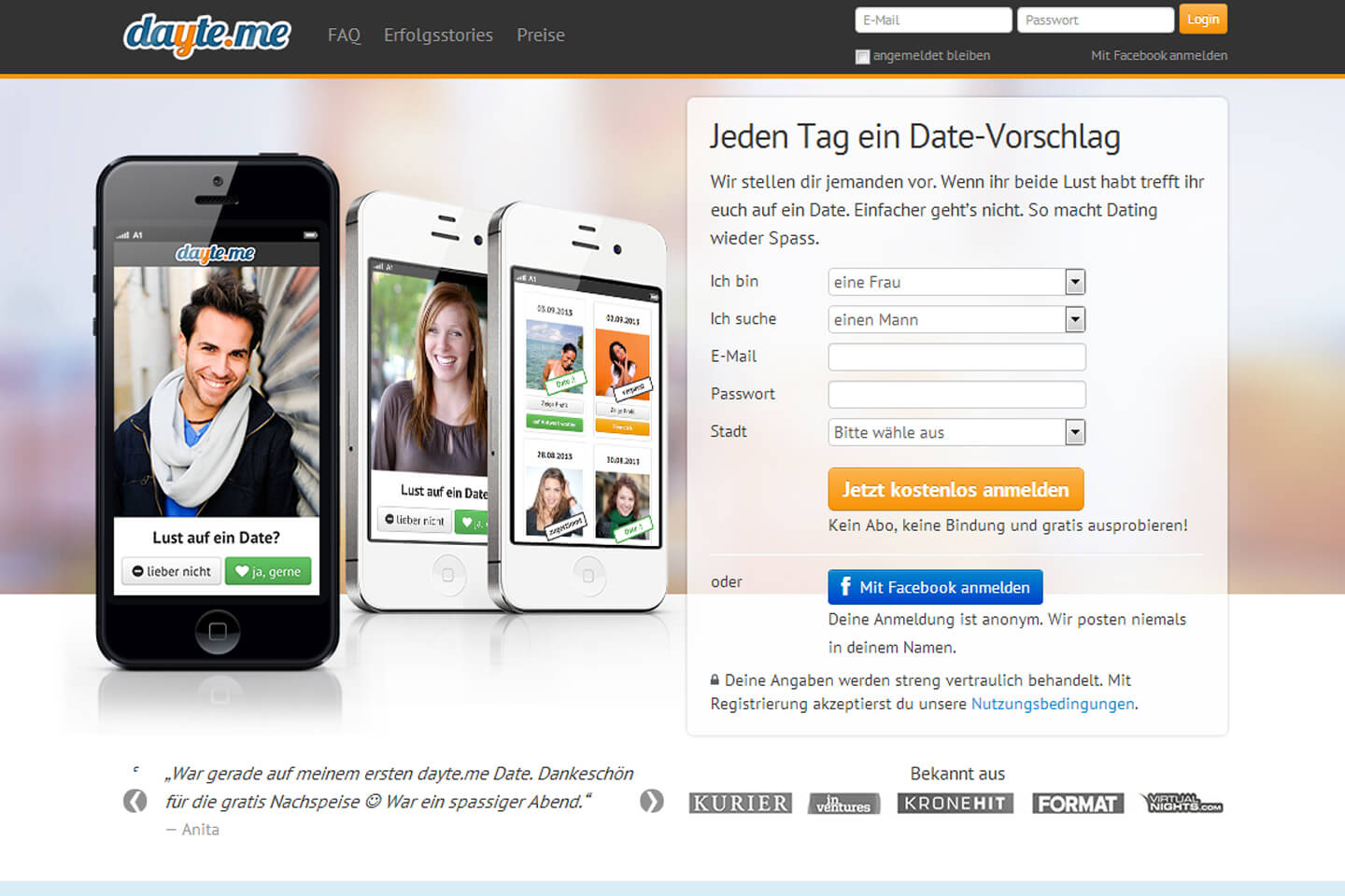 Online-Dating ist doof – meint dayte.me