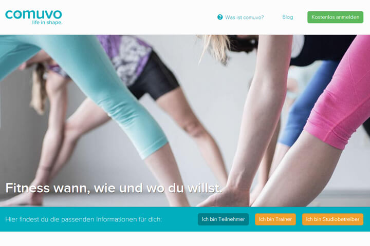 Mit comuvo kann jeder Fitnesskurse in seiner Nähe finden