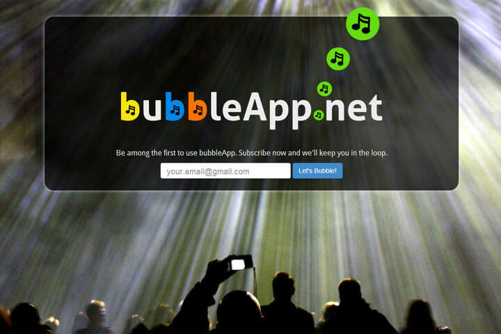 bubbleApp informiert über Events und Ereignisse