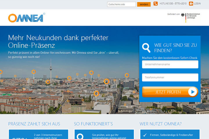 Omnea hilft Unternehmen sich online zu präsentieren
