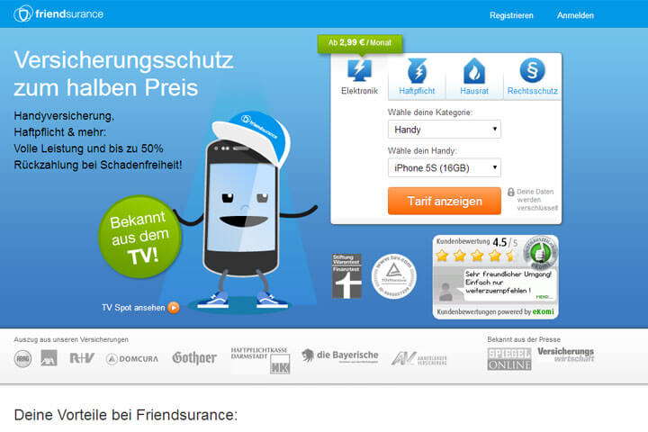 Friendsurance, TravelBird (und mehr geldwerte News)