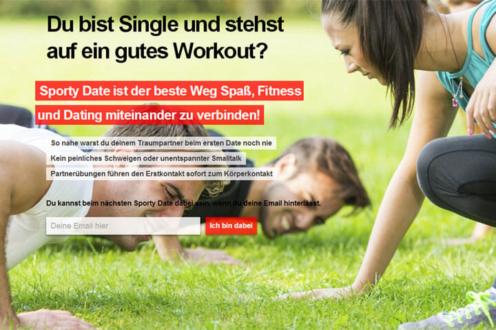 Sporty Date verbindet Fitness und Dating miteinander