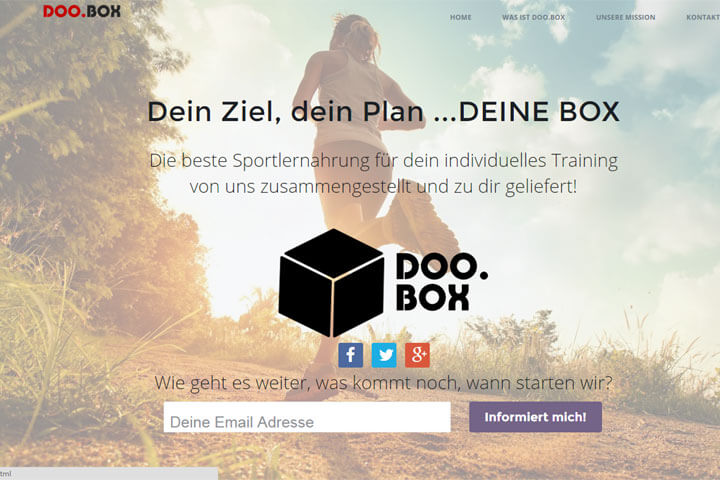 Die Doo.Box bringt Sportler ernährungstechnisch ans Ziel