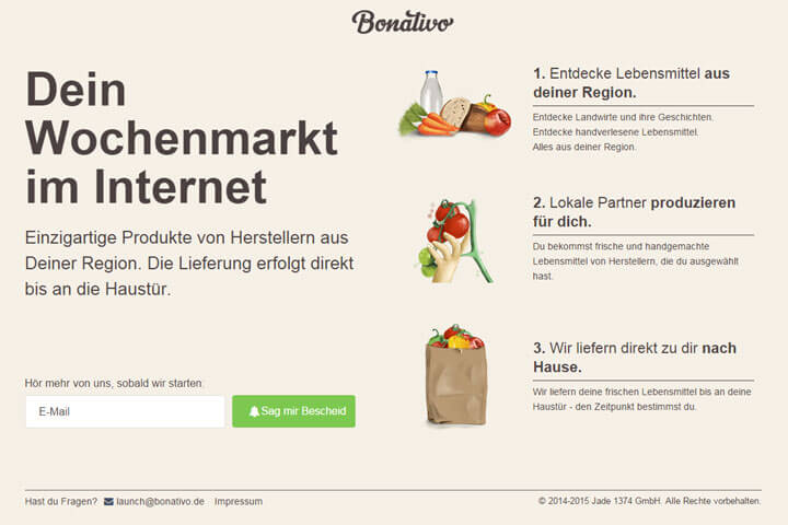 Bonativo von Rocket bringt den Wochenmarkt ins Netz