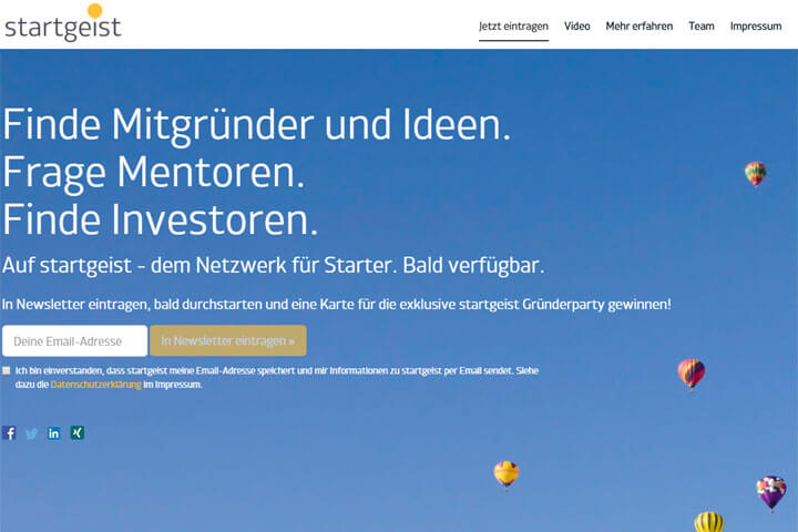 startgeist bietet ein Netzwerk für Gründer