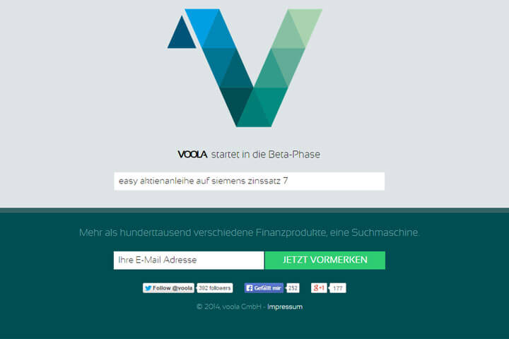 voola hilft bei der Suche nach dem passenden Investment
