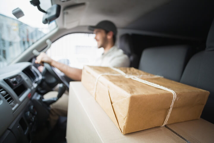 Ein Startup, das Pakete im Paketshop abholt