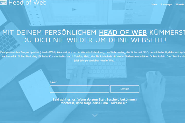 Head of Web kümmert sich um den Auftritt von Unternehmen