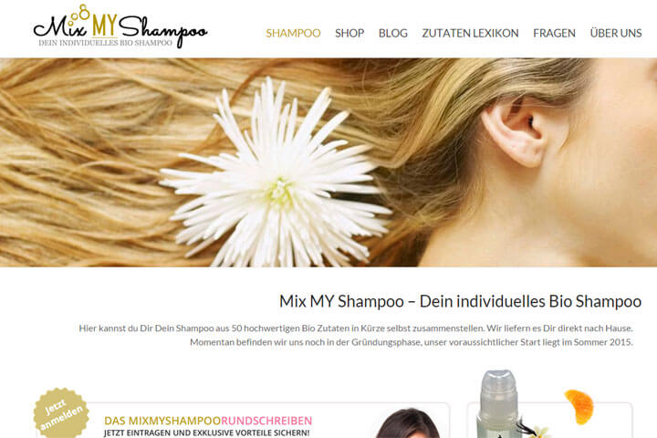 Bei Mix My Shampoo gibt es individuelle Bio Shampoos
