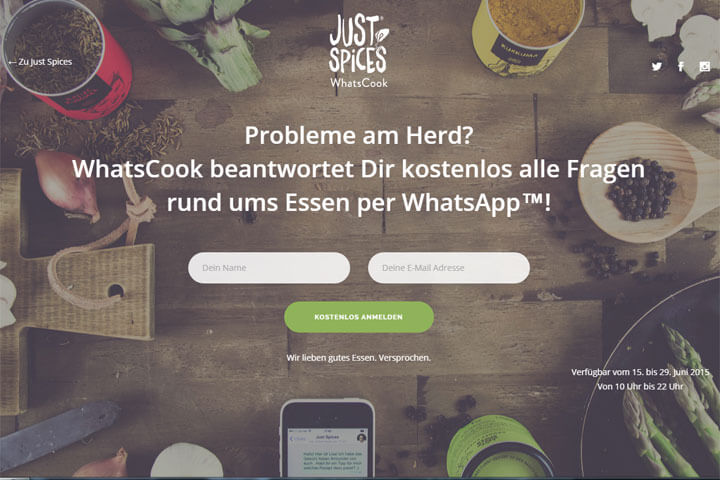 Rezepte googlen ist out, WhatsApp ist der neue Weg