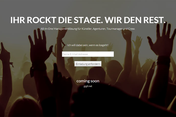 gig8 greift Künstlern und Agenturen unter die Rockerarme