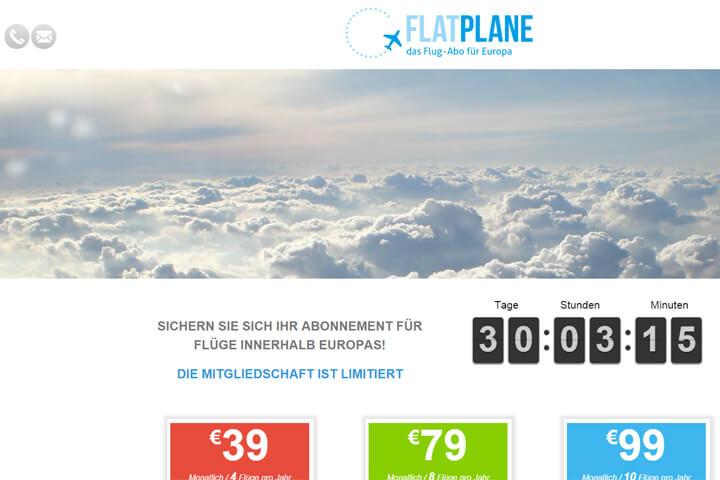 Mit Flatplane kommt die Flatrate für Flugreisen