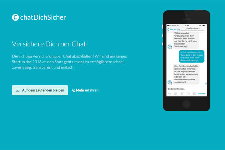 ChatDichSicher bietet Versicherungen via Facebook