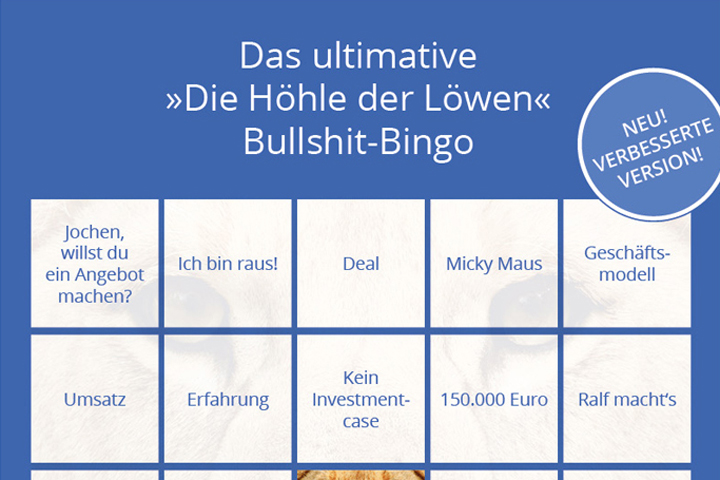 Wieder da! Unser ‘Die Höhle der Löwen’-Bullshit-Bingo