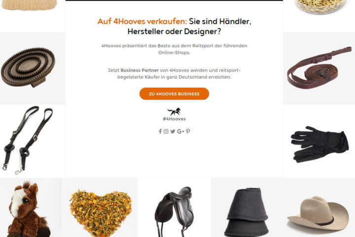 4Hooves – Eine Art amazon für Reitsportbedarf