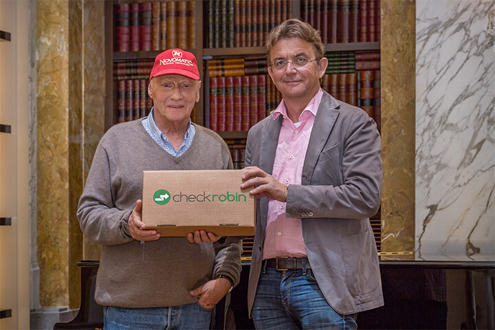 checkrobin: Niki Lauda fährt mit – Red-Bull auch