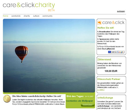 care&click sammelt Spenden