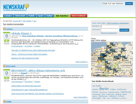 Newskraft sichtet regionale Blogs