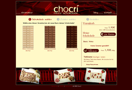 Chocri kredenzt Wunschschokolade