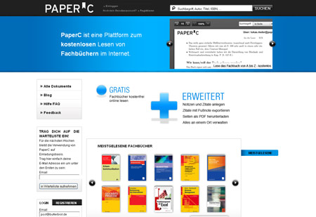 PaperC bringt teure Fachbücher und arme Studenten zusammen