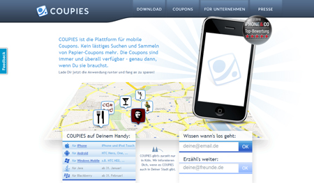 Rabattplattform Coupies setzt auf mobile Gutscheine