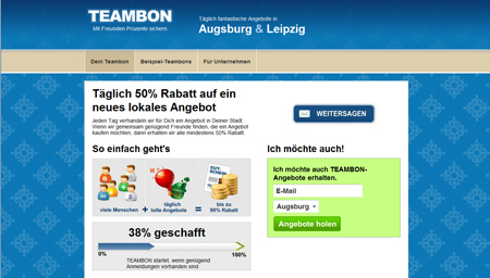 Groupon-Fieber: Teambon kommt