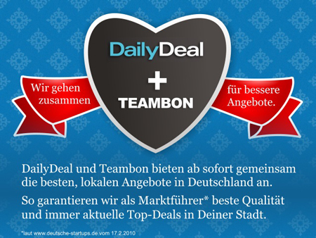 Groupon-Fieber: DailyDeal schluckt Mitbewerber Teambon