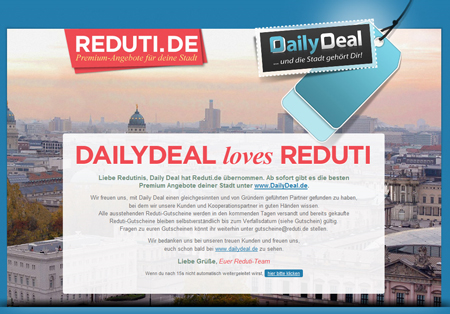 DailyDeal schluckt Reduti.de