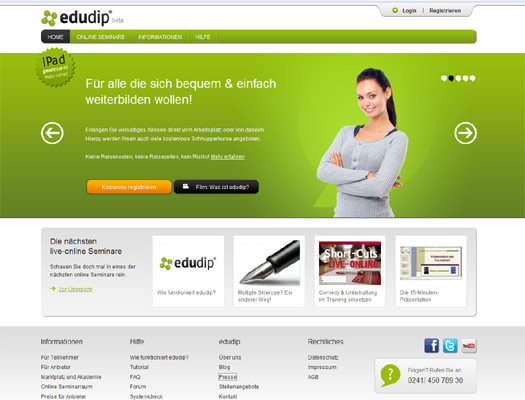 Boommarkt E-Learning: Mit edudip Online-Seminare besuchen