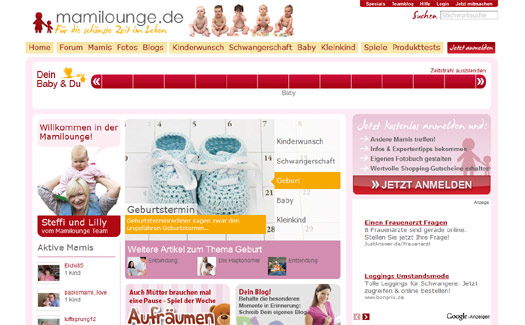 Neue Anlaufstelle für Mütter: Mit Mamilounge macht Erdbeerlounge netmoms Konkurrenz