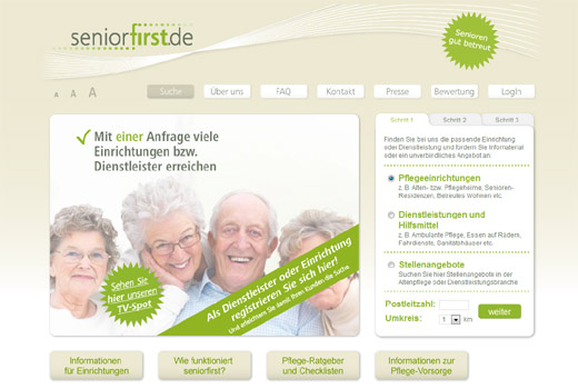 Mit seniorfirst.de finden Best Ager den passenden Alterswohnsitz