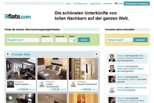 Finanzspritze aus Übersee: 9flats.com sammelt Kapital in den USA ein