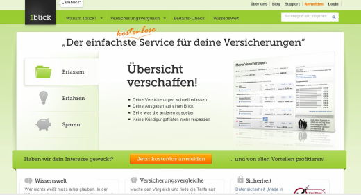 Der Online-Finanzdienstleister 1blick ermittelt den Versicherungsbedarf