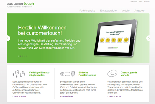 Fünf Sterne: Customertouch ermöglicht Kundenbefragungen per iPad