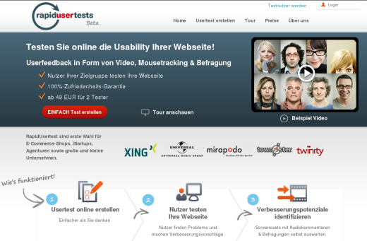 Online-Usability-Service: RapidUsertests verspricht Benutzerfreundlichkeit auf Knopfdruck