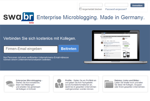 Microblogging für Firmen: Swabr startet in die offene Betaphase