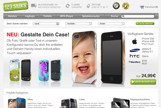 DeinDesign übernimmt 123Skins – arvato verkauft Foliendienst wieder