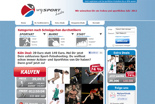 5 neue Start-ups: MySportDeals, FamilyDeal.de, centerdeals, meindeal.de, PfalzDeal