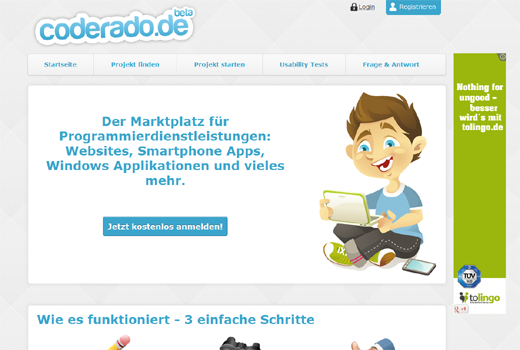 Coderado.de: Neue Vermittlungsplattform für Programmier-Dienstleistungen