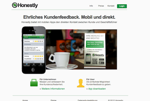 „Ganz ehrlich“: Honestly ermöglicht Kundenfeedback per Smartphone-App