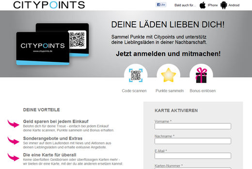 Mit Citypoints sammelt nun auch Found Fair digitale Punkte