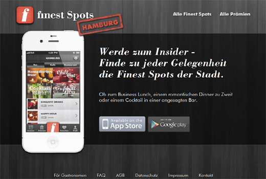 Nach Gigalocal kommt Finest Spots – Smartphone-App findet coole Restaurants