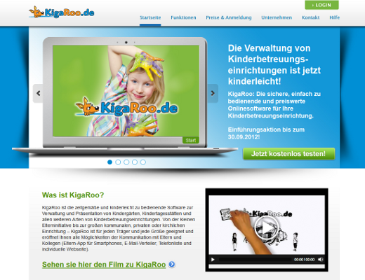 KigaRoo: Online-Software für Kinderbetreuungseinrichtungen