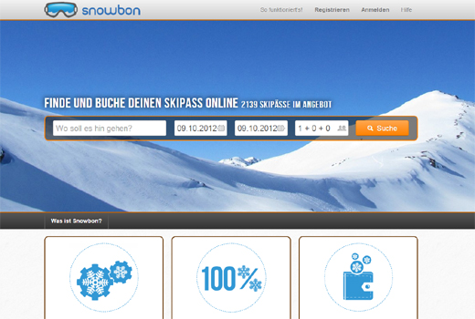 Mit Snowbon Skipässe online suchen, finden und buchen