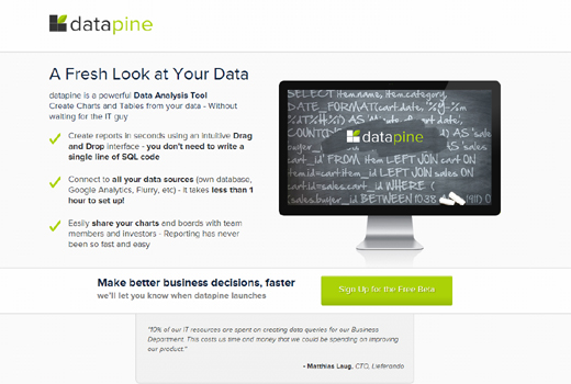 Start-up-Radar: datapine