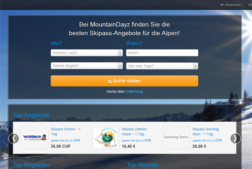 Dreikampf der Online-Skipass-Start-ups: MountainDayz vs. skipass24 vs. Snowbon