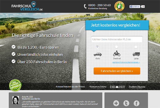 Neues von M Cube: Inkubator startet Fahrschulvergleich.de