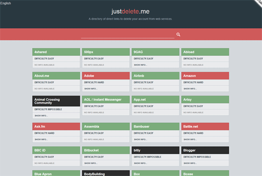 Nase voll von bestimmten Web-Services? Justdelete.me hilft beim Ausstieg