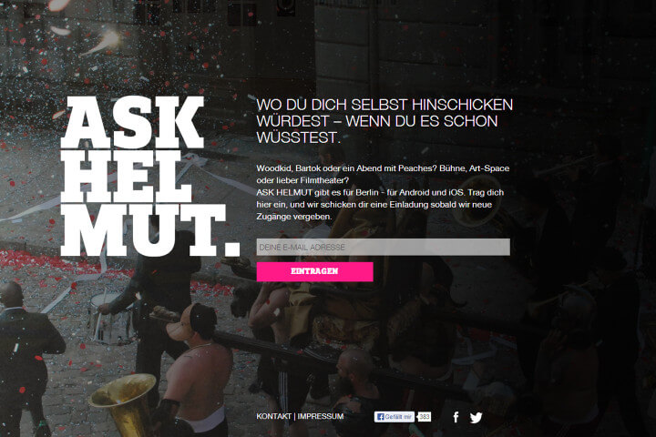 Ask Helmut findet dein Event